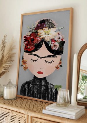 Tablou înramat „Floral Serenity” de Treechild