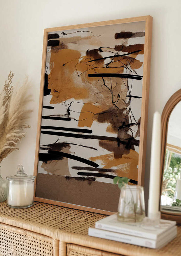 Tablou înramat „Earthy Strokes” de Treechild