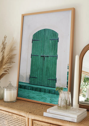 Tablou înramat „Marrakesh Green Door” de Raisa Zwart