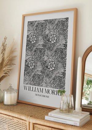 Tablou înramat „Marigold Monochrome” de William Morris