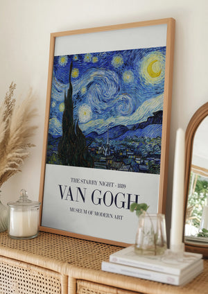 Tablou înramat „The Starry Night” de Vincent Van Gogh