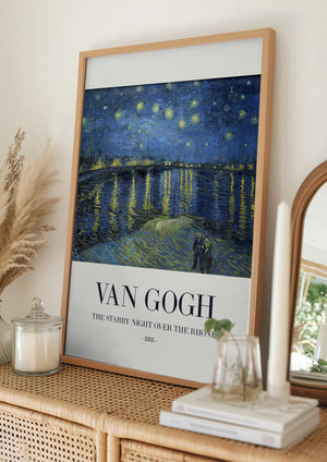 Tablou înramat „The Starry Night Over The Rhone” de Vincent Van Gogh