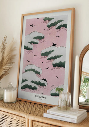 Tablou înramat „Pink Sky” de Bijutsu Sekai