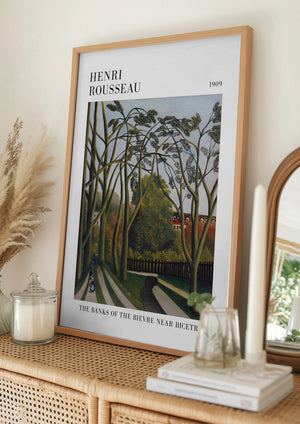 Tablou înramat „The Banks Of The Bier Near Bicetre” de Henri Rousseau