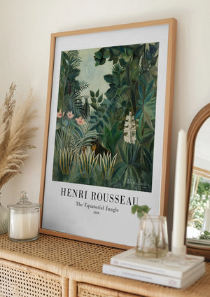 Tablou înramat „The Equatorial Jungle” de Henri Rousseau