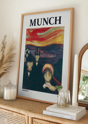 Tablou înramat „Anxiety” de Edvard Munch