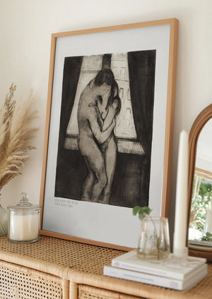 Tablou înramat „The Kiss 1895” de Edvard Munch