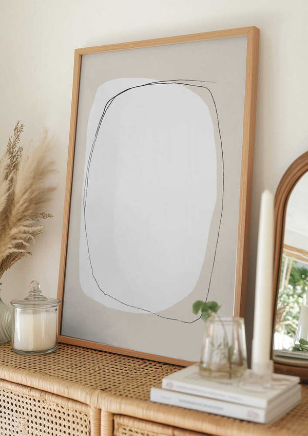 Tablou înramat „Layered Oval Shapes” de uplusmestudio