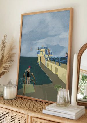 Tablou înramat „Blackrock, Salthill, Galway Ireland Art Print” de Charlotte Trudgett