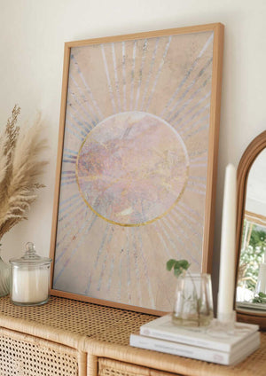Tablou înramat „Boho Sun Rays” de Sarah Manovski