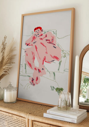 Tablou înramat „Model Resting In A Chair” de Francesco Gulina