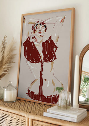 Tablou înramat „Portrait Of A Model Beige” de Francesco Gulina