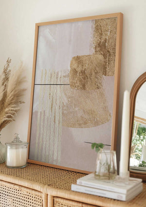 Tablou înramat „Aesthetic Gold-3” de Sally Ann Moss