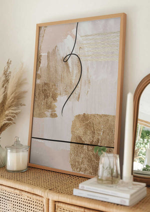 Tablou înramat „Aesthetic Gold-2” de Sally Ann Moss