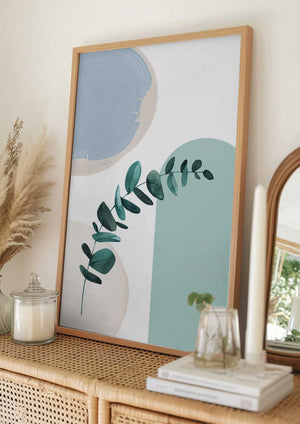 Tablou înramat „Blue green boho-1” de Sally Ann Moss