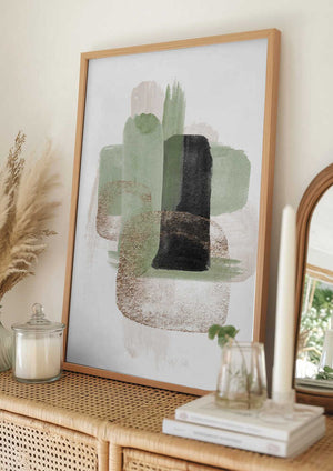 Tablou înramat „Simple Green-3” de Sally Ann Moss