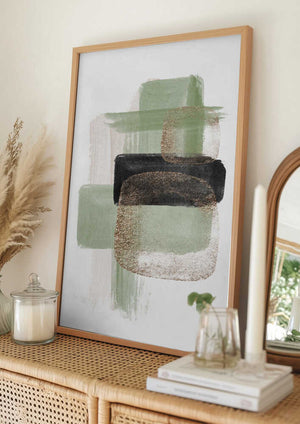 Tablou înramat „Simple Green-2” de Sally Ann Moss