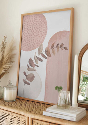 Tablou înramat „boho pink-3” de Sally Ann Moss