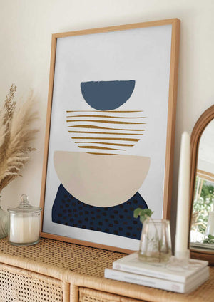 Tablou înramat „boho blue-3” de Sally Ann Moss