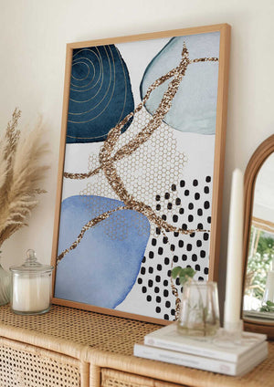 Tablou înramat „Aesthetic Blues-2” de Sally Ann Moss