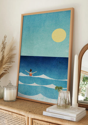 Tablou înramat „Sea Swim ii” de longwayhome