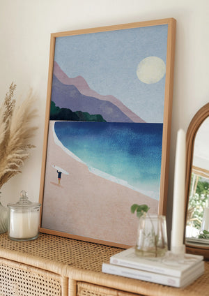 Tablou înramat „Surf Beach” de longwayhome