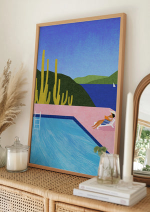 Tablou înramat „Swimming Pool” de longwayhome