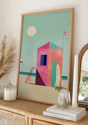 Tablou înramat „Surf Hut” de longwayhome