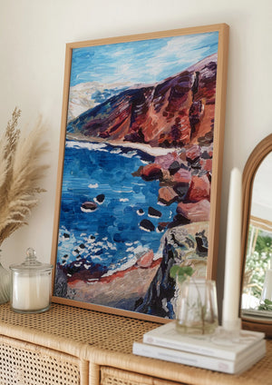 Tablou înramat „Red Sand Beach” de Pauline Wegman | Key and Sea Creative