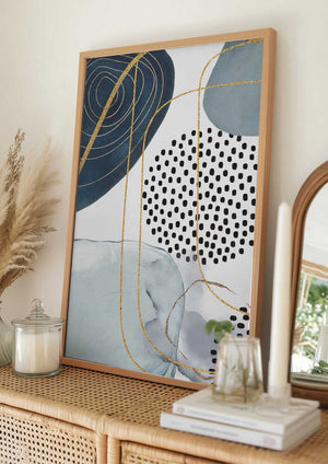 Tablou înramat „Shapley Blue-4” de Sally Ann Moss