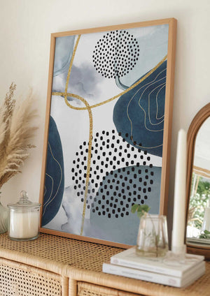 Tablou înramat „Shapley Blue-1” de Sally Ann Moss