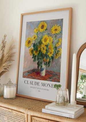 Tablou înramat „Bouquet Of Sunflowers” de Claude Monet