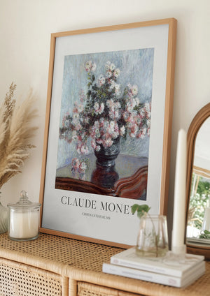 Tablou înramat „Chrysanthemums” de Claude Monet
