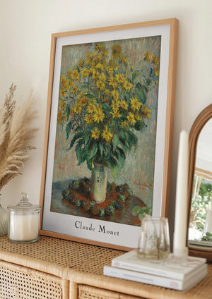 Tablou înramat „Jerusalem Artichoke Flowers” de Claude Monet