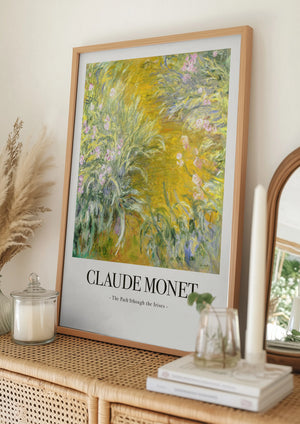 Tablou înramat „The Path Through The Irises” de Claude Monet