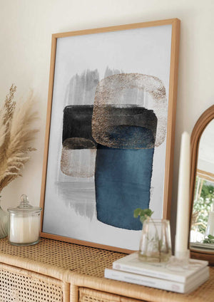 Tablou înramat „Night Blue-3” de Sally Ann Moss