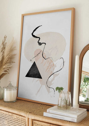 Tablou înramat „Simple-Beige-3” de Sally Ann Moss