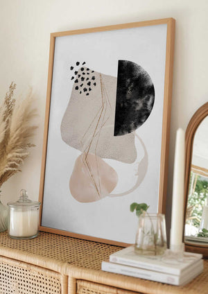 Tablou înramat „Simple-Beige-3” de Sally Ann Moss