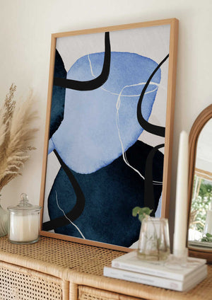 Tablou înramat „Shapley Blue-2” de Sally Ann Moss