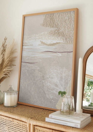 Tablou înramat „Calm Ivory-3” de Sally Ann Moss
