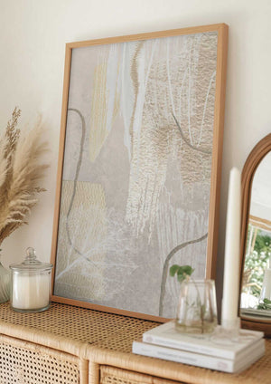 Tablou înramat „Calm Ivory-1” de Sally Ann Moss