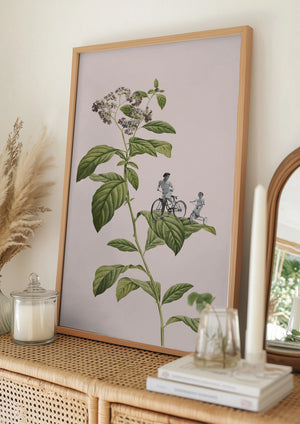 Tablou înramat „Botanical cycling” de Frida Floral Studio