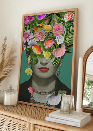 Tablou înramat „Floral Frida” de Frida Floral Studio