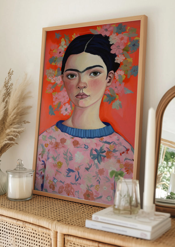 Tablou înramat „Floral Portrait Aura” de Treechild