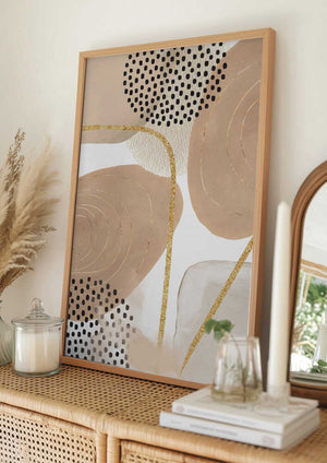 Tablou înramat „Jealous Beige-4” de Sally Ann Moss