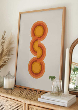Tablou înramat „Retro Circles Trio” de THE MIUUS STUDIO