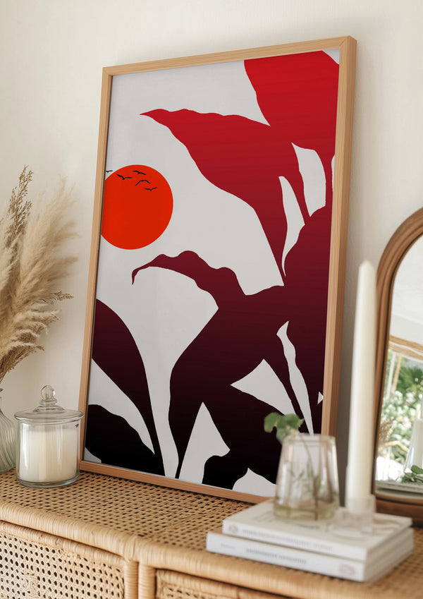 Tablou înramat „Tropical Sunset” de Kubistika