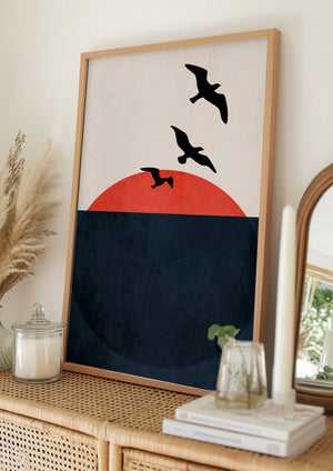 Tablou înramat „Sunset Breeze” de Kubistika