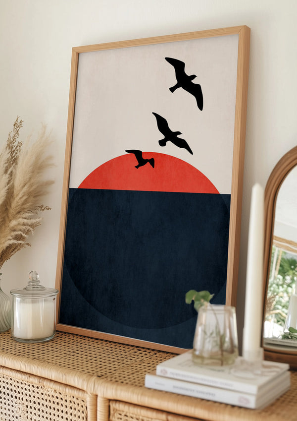 Tablou înramat „Sunset Breeze” de Kubistika