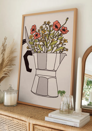Tablou înramat „Moka Flowers” de Florent Bodart